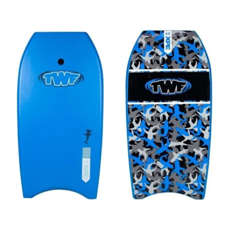 TWF XPE Pro Slickback Bodyboard with Leash 37inch Bluesharks